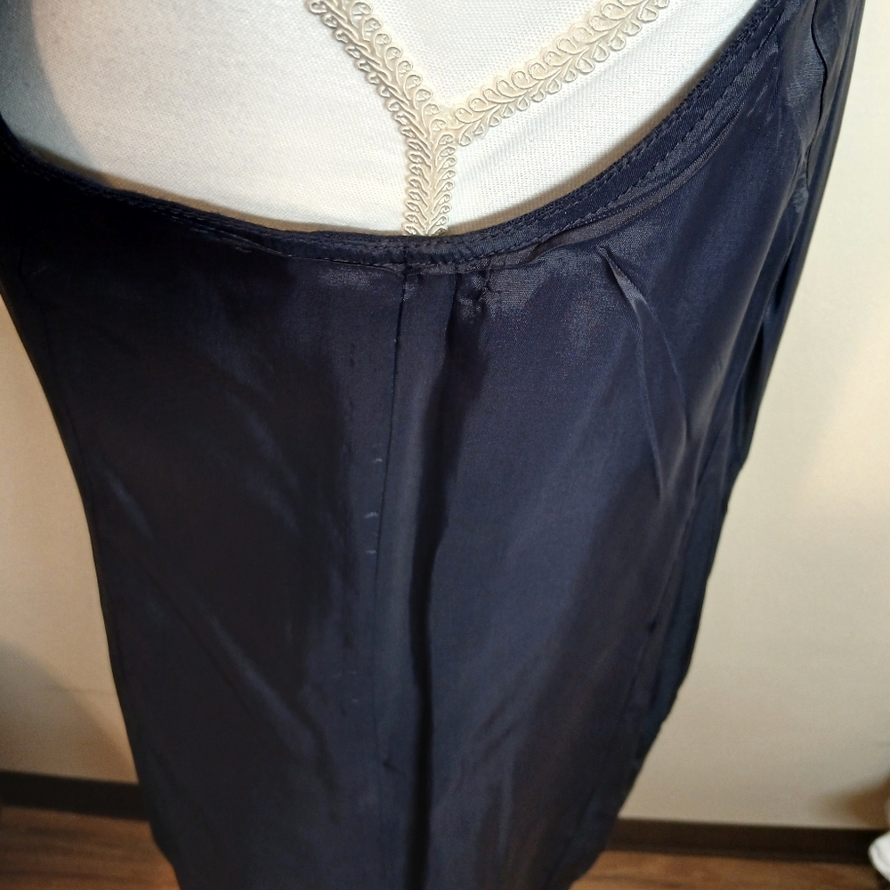 Rafaella Petites 100% Wool Navy Sleeveless Button Front Dress - Size 8P - Picture 7 of 12